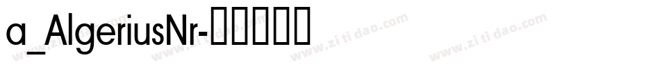 a_AlgeriusNr字体转换