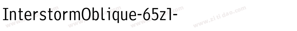 InterstormOblique-65z1字体转换