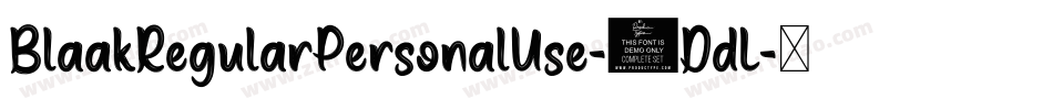 BlaakRegularPersonalUse-9DdL字体转换