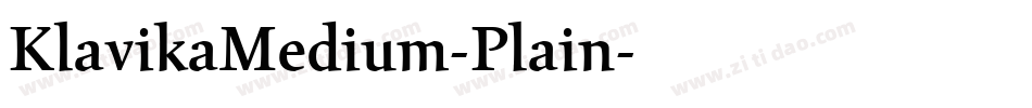KlavikaMedium-Plain字体转换