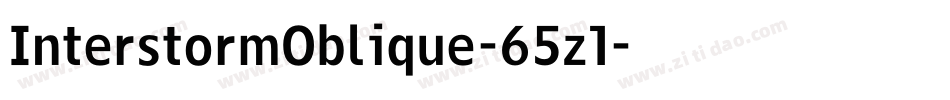 InterstormOblique-65z1字体转换