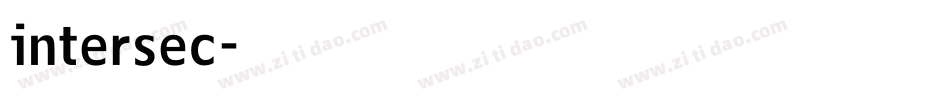 intersec字体转换