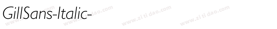 GillSans-Italic字体转换