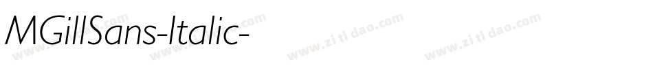 MGillSans-Italic字体转换