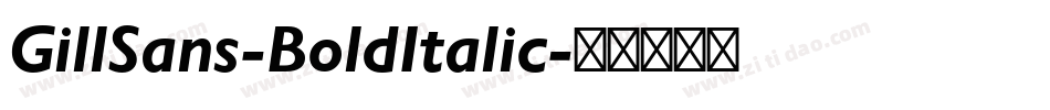 GillSans-BoldItalic字体转换