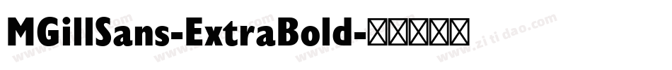 MGillSans-ExtraBold字体转换