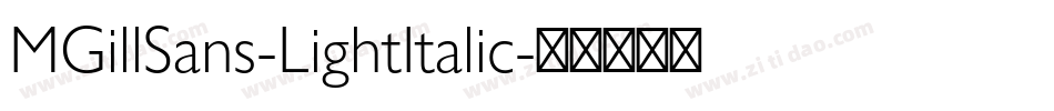 MGillSans-LightItalic字体转换
