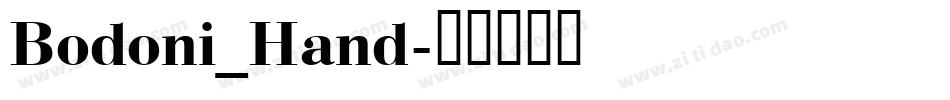 Bodoni_Hand字体转换