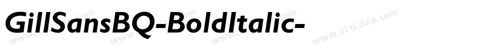 GillSansBQ-BoldItalic字体转换