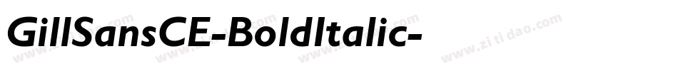 GillSansCE-BoldItalic字体转换