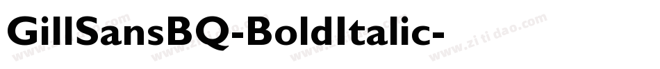 GillSansBQ-BoldItalic字体转换