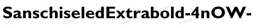 SanschiseledExtrabold-4nOW字体转换