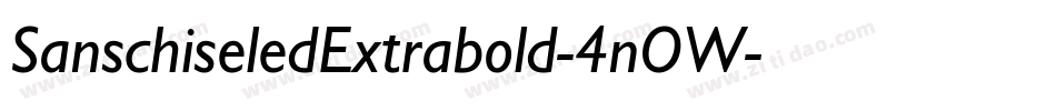 SanschiseledExtrabold-4nOW字体转换