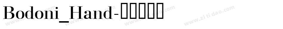 Bodoni_Hand字体转换