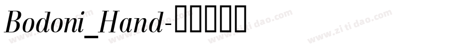 Bodoni_Hand字体转换