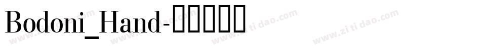 Bodoni_Hand字体转换