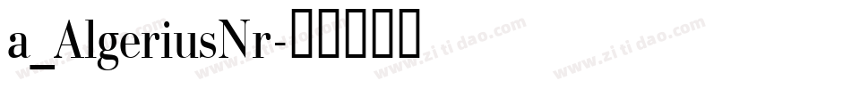 a_AlgeriusNr字体转换