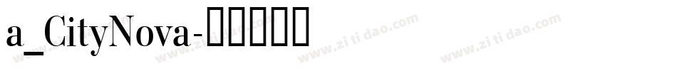 a_CityNova字体转换