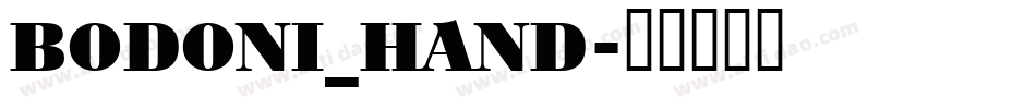 Bodoni_Hand字体转换
