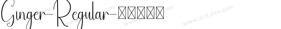 Ginger-Regular字体转换