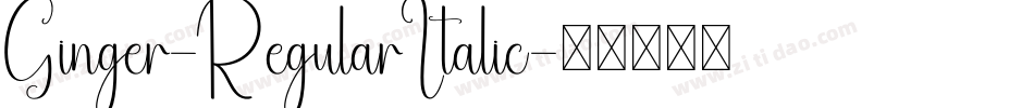 Ginger-RegularItalic字体转换