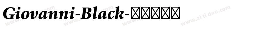 Giovanni-Black字体转换