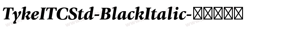 TykeITCStd-BlackItalic字体转换