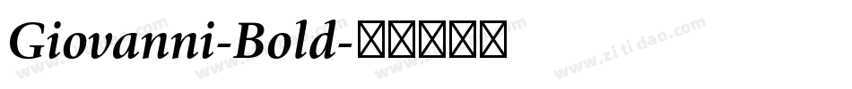 Giovanni-Bold字体转换