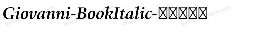 Giovanni-BookItalic字体转换