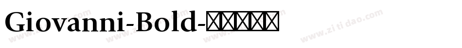 Giovanni-Bold字体转换