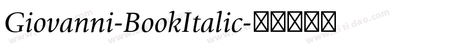 Giovanni-BookItalic字体转换