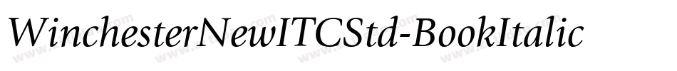 WinchesterNewITCStd-BookItalic字体转换
