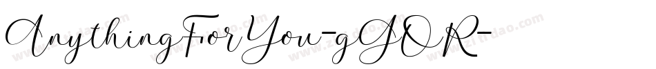 AnythingForYou-gGOR字体转换