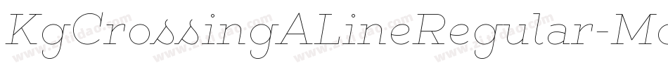 KgCrossingALineRegular-Mqpe字体转换