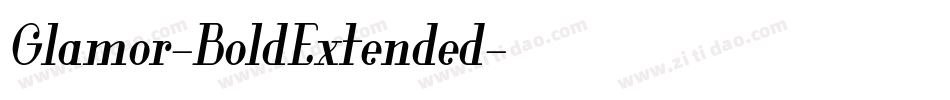 Glamor-BoldExtended字体转换