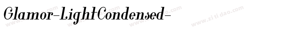 Glamor-LightCondensed字体转换