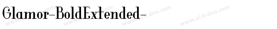 Glamor-BoldExtended字体转换