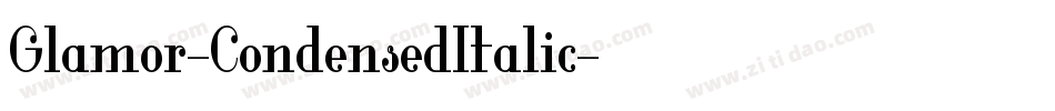Glamor-CondensedItalic字体转换