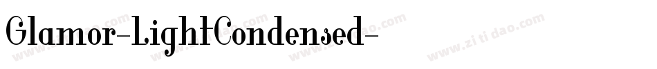 Glamor-LightCondensed字体转换