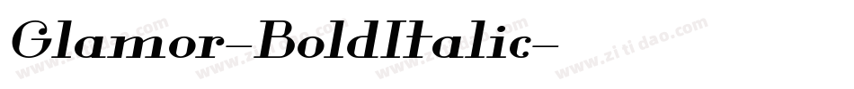 Glamor-BoldItalic字体转换