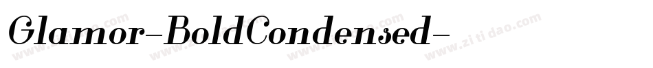 Glamor-BoldCondensed字体转换