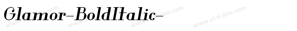 Glamor-BoldItalic字体转换