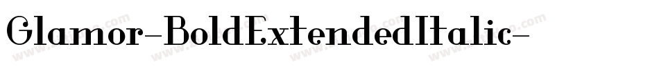 Glamor-BoldExtendedItalic字体转换