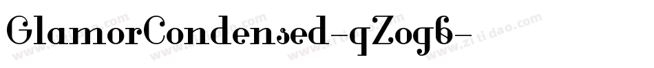 GlamorCondensed-qZog6字体转换