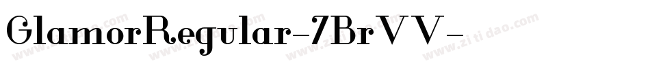 GlamorRegular-7BrVV字体转换
