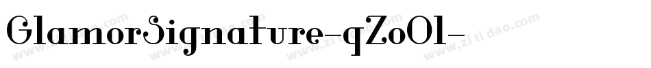 GlamorSignature-qZoOl字体转换