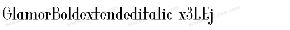 GlamorBoldextendeditalic-x3LEj字体转换