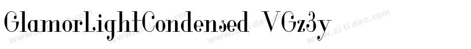 GlamorLightCondensed-VGz3y字体转换