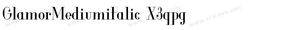 GlamorMediumitalic-X3qpg字体转换