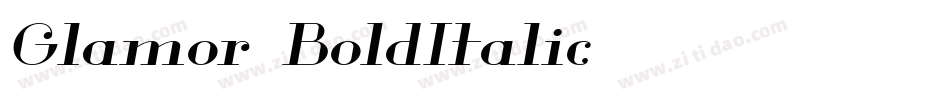Glamor-BoldItalic字体转换